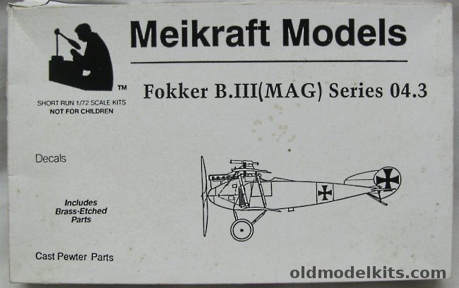 Meikraft Models 1/72 Fokker B.III(MAG) Series 04.3 - (B-III) plastic model kit